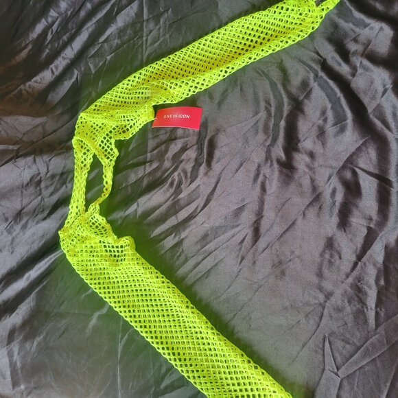 Festival, rave, swimwear, fishnet crop top sleeves - Picture 3 of 3